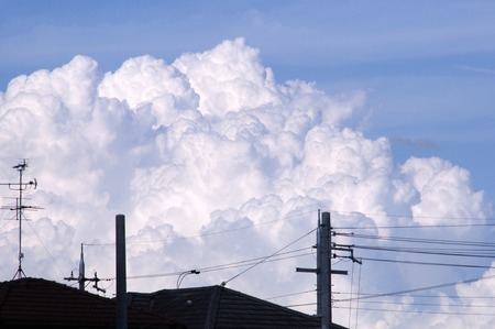 Towering cloud in summerの写真素材