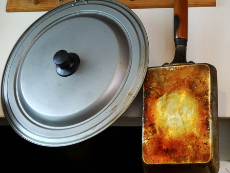 Eateries of fried eggs and pot pigの写真素材