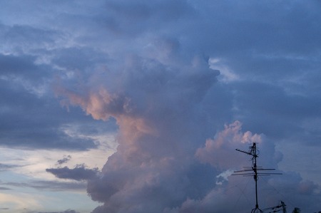 Towering cloud in summerの写真素材