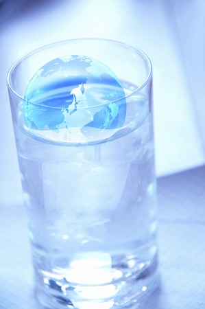 Earth in the cupの写真素材