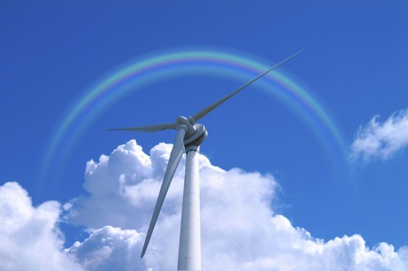 Wind power generationの写真素材