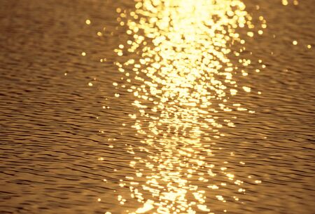 Water surface sunset Hatoriko is reflectedの写真素材