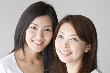 The smiling womenの写真素材