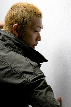 Portrait of young asian manの写真素材