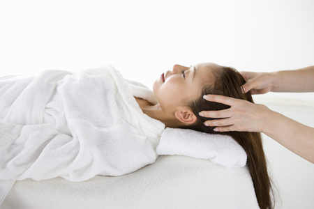 Scalp massageの写真素材