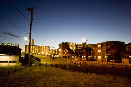 Dusk of townの写真素材