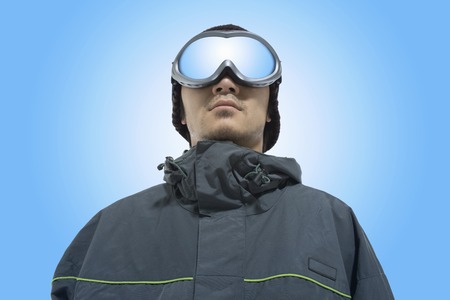 Man snowboarding