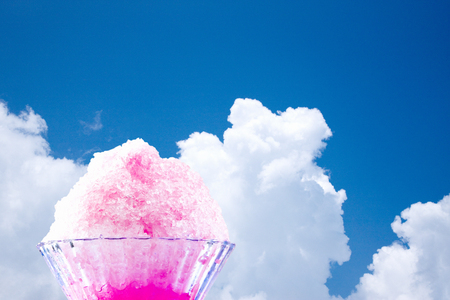 Poker ice and blue skyの写真素材