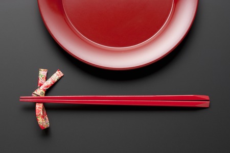 Japanese platesの写真素材