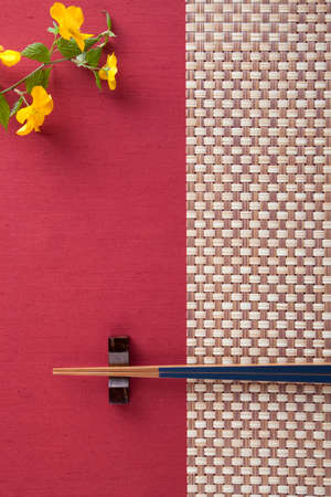 Chopsticks and chopstick restの写真素材