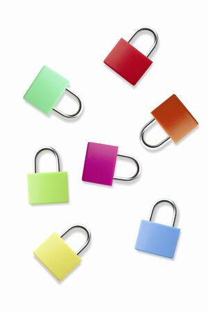 Colorful padlockの写真素材