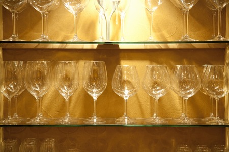 Shelves were put in wineの写真素材