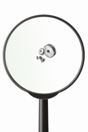 Magnifying glass and partsの写真素材