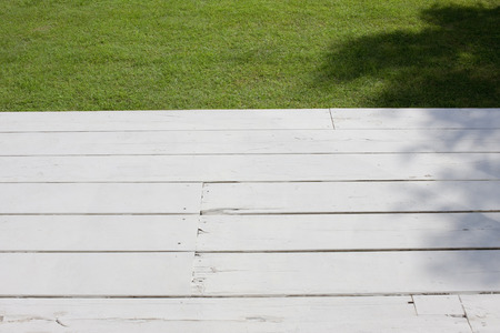 Garden wooden deckの写真素材