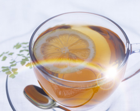 Tea with lemonの写真素材