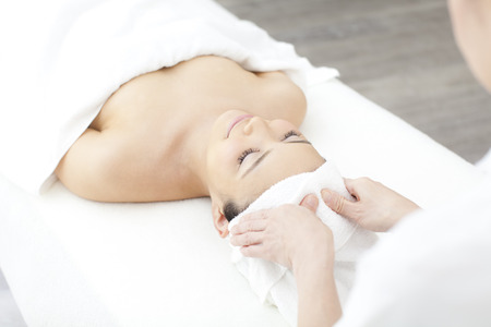 Women have received treatment in Esteの写真素材