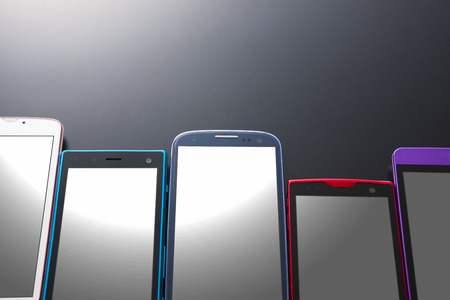 Various smart phonesの写真素材