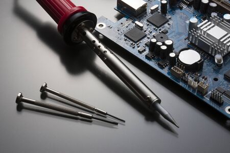 Foundation and soldering iron