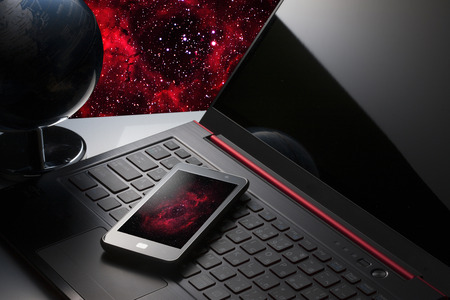 Smartphone and laptop