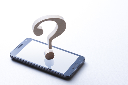 Smartphone and question markの写真素材