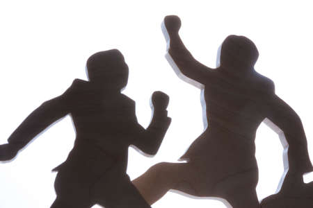 Two people running corporateの写真素材