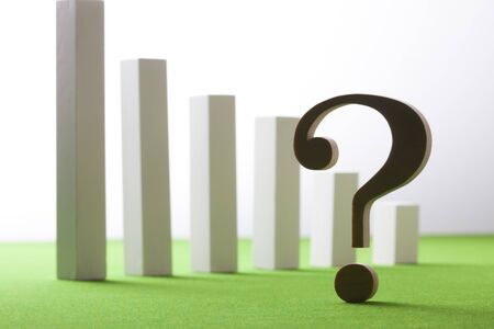 Question and bar graphの写真素材