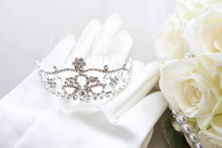 Tiara and glovesの写真素材