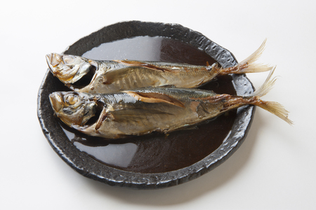 Horse mackerel in soy sauceの写真素材