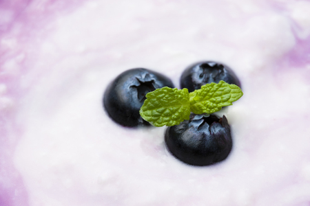 Blueberry yogurtの写真素材