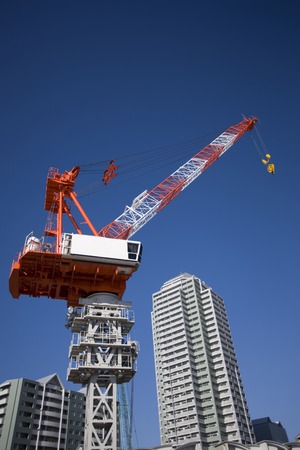 High-rise building construction siteの写真素材