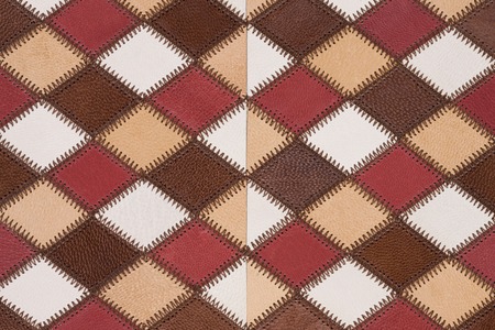 Sheep leather patchworkの写真素材