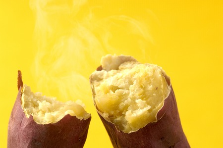 Baked sweet potatoの写真素材