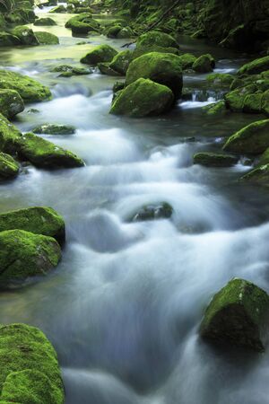 Akame 48 falls ravineの写真素材