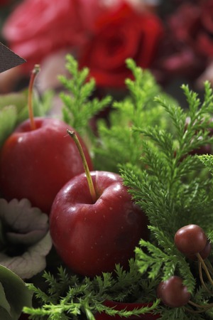 Christmas flower arrangementsの写真素材