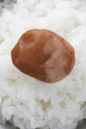 Rice and umeboshiの写真素材