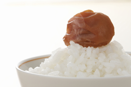 Rice and umeboshiの写真素材