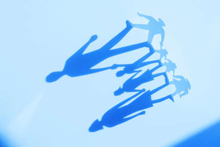 Paper family dollの写真素材