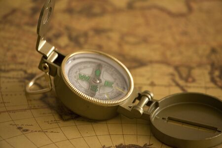 Map and compassの写真素材