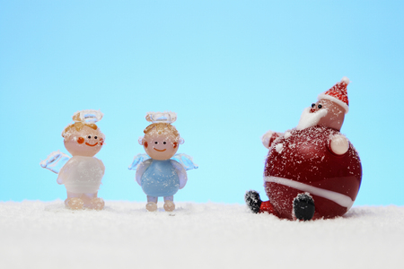Angel and Santaの写真素材