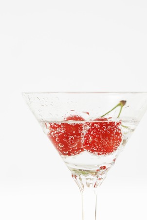 Cherry in the glassの写真素材
