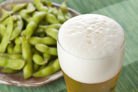 Beers and Edamameの写真素材