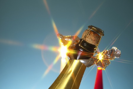 Champagne and candlesの写真素材