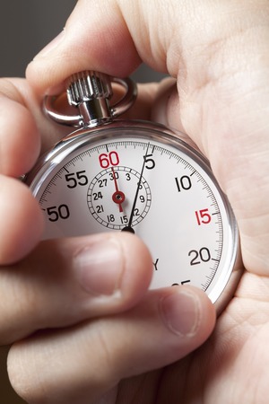 Hand with a stopwatchの写真素材