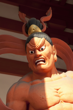 Shitennoji East Gate kongorikishi imageの写真素材
