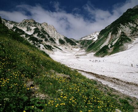 Go Hakuba large snowy valleyの写真素材