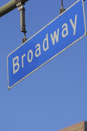 Labeling of Broadway Streetの写真素材