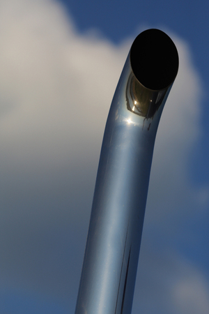 Track of chimney mufflerの写真素材