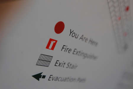 Emergency exit guidanceの写真素材