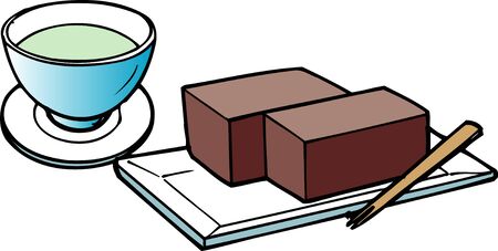 Sweet bean jellyの写真素材