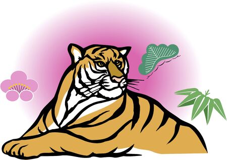 Sho Chiku Bai and Tigerの写真素材